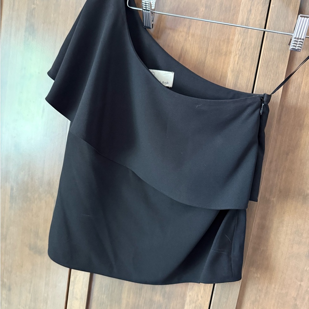Sachin + Babi Black Asymmetrical Cocktail Skirt